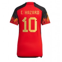 Camiseta Bélgica Eden Hazard #10 Primera Equipación Replica Mundial 2022 para mujer mangas cortas